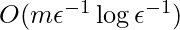 O(m \epsilon^{-1} \log \epsilon^{-1})