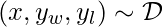 (x, y_w, y_l) \sim \mathcal{D}