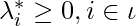 \lambda_i^* \geq 0, i \in \iota