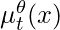 \mu_t^\theta(x)