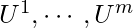 U^1, \cdots, U^m