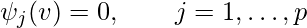 \psi_j(v)=0, \quad\quad j = 1,\ldots, p