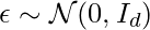 \epsilon \sim \mathcal{N}(0, I_d)