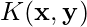 K(\mathbf{x}, \mathbf{y})