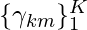 \{\gamma_{km}\}_1^K