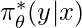 \pi^*_\theta(y|x)